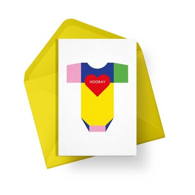 Hooray New Baby Card | Colourful Gender-neutral | Inclusive