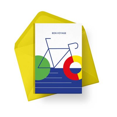 Biglietto d'addio | Bon Voyage Bike Card | Carta di buona fortuna | Biglietto d'addio