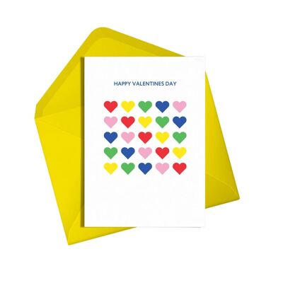 Glückliche Karte zum Valentinstag | Regenbogen-Karte | Pride-Karte