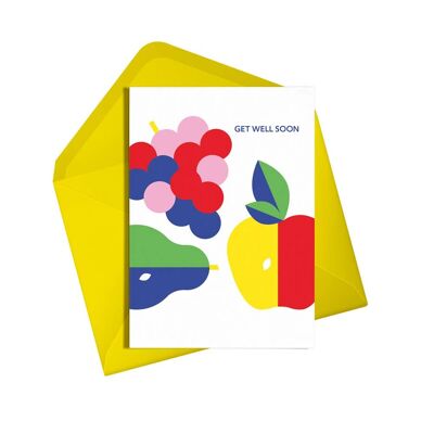 Get Well Soon Card | Bright | Fruit Bowl | Modern Greetings