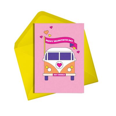 Happy Valentine's day hot wheels (neon) | Valentine's Card