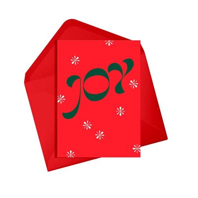 Carte de Noël de joie | Cartes de type joyeuses fêtes | Typographie