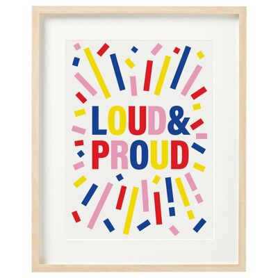 Art Print | Loud and Proud | A3 Art Print | Home Decor | Colourful Wall Decor