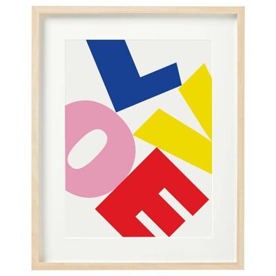 Impresión de arte | Amor | Impresión de arte A3 | Decoración del hogar | Decoración de pared colorida.