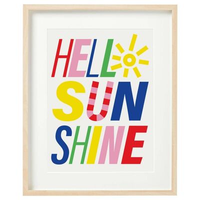 Art Print | Hello Sunshine | A3 Art Print | Home Decor | Colourful Wall Decor