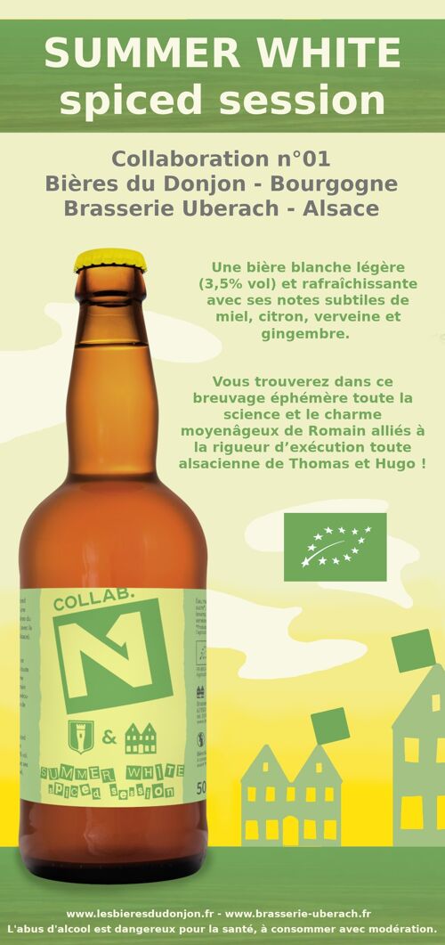 Summer White - Bière blanche légère - Alc. 3,5% Vol. - 33cl