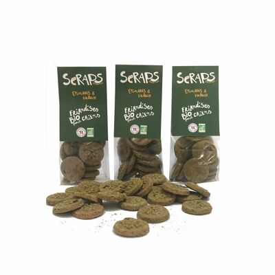 SCRAPS ORGANIC SPINACH & KELLA TREATS IN SMALL SACHETS of 40g or 60g