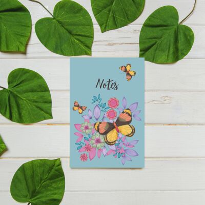 Taschennotizbuch A6 mit Schmetterlingsfutter