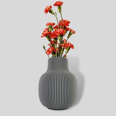 Vase Solsken No2, sustainable 3D print with glass insert, 450ml