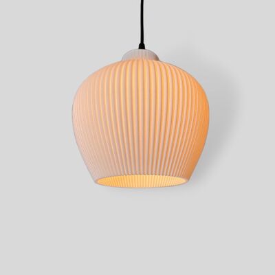 Dimma lampshade in Nordic style, sustainable 3D print with socket