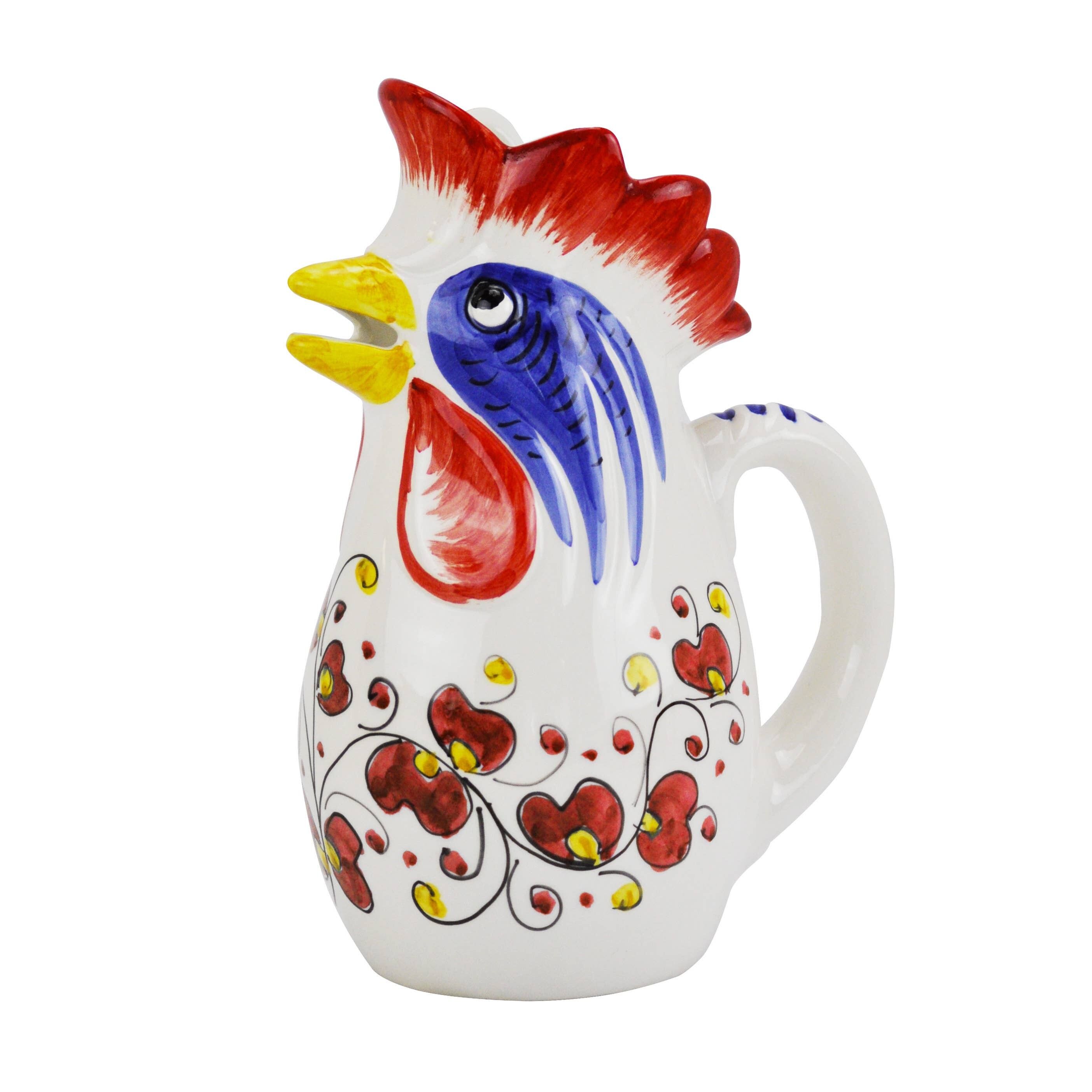 GALETTE KRUG ROTER HAHN HANDBEMALT