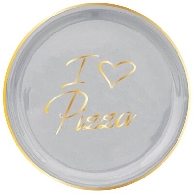 I LOVE PIZZA ASSIETTE A PIZZA OR 31 CM CERAMIQUE