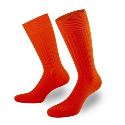 Chaussettes business orange de PATRON SOCKS - ÉLÉGANTES, DURABLES, SPÉCIALES !