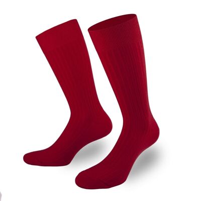 Chaussettes business rouges de PATRON SOCKS - ÉLÉGANTES, DURABLES, SPÉCIALES !