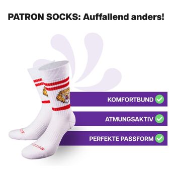 Chaussettes de sport Lion de PATRON SOCKS - RESTEZ COOL, JOUEZ COOL ! 2