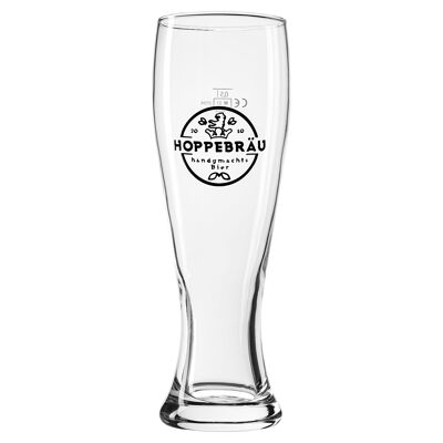 Hoppebräu wheat beer glass 0.5l