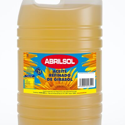 Refined Sunflower Oil in 25L Cans ABRILSOL - Pallet of 30 cans