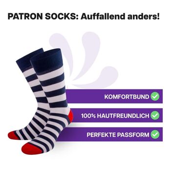 Chaussettes à rayures mélangées de PATRON SOCKS - CONFORTABLES, ÉLÉGANTES, UNIQUES ! 2