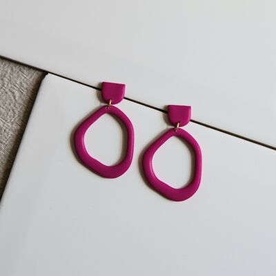 Boucles d'oreilles en argile polymère faites à la main - Légères - Bijoux faits à la main