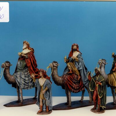 Kings on camel, figure of the nativity scene