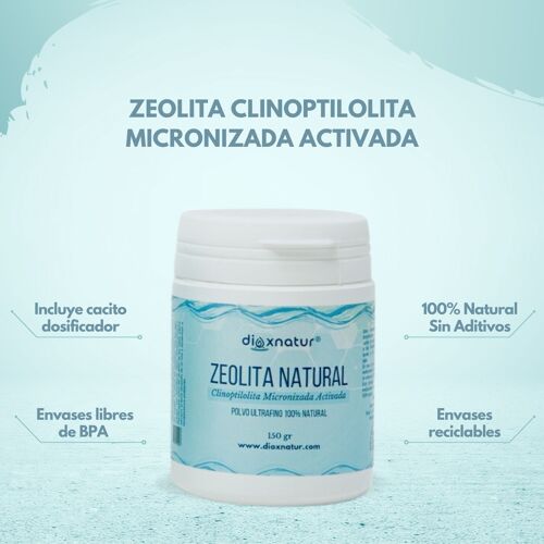 Dioxnatur® Zeolita Natural Clinoptilolita Micronizada Polvo (150 gr)