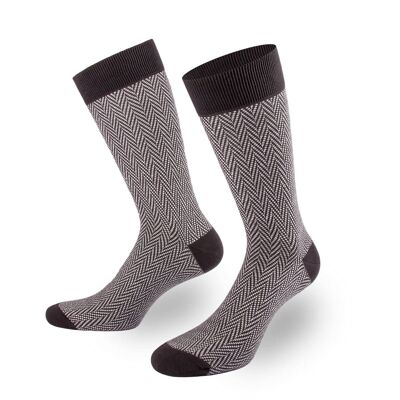 Luxury men's socks in black and white from PATRON SOCKS - STYLISH, SUSTAINABLE, SPECIAL!
