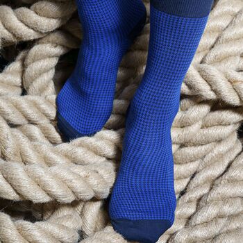 Chaussettes de luxe pour hommes en bleu de PATRON SOCKS - ÉLÉGANTES, DURABLES, SPÉCIALES ! 4