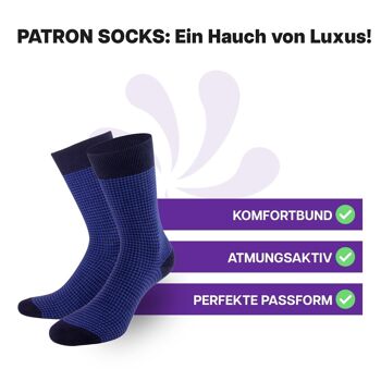Chaussettes de luxe pour hommes en bleu de PATRON SOCKS - ÉLÉGANTES, DURABLES, SPÉCIALES ! 2