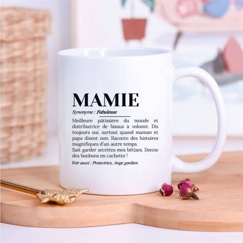Mug blanc "Mamie définition"