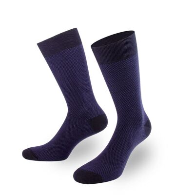 Calcetines de lujo para hombre en azul-negro de PATRON SOCKS: ¡ELEGANTES, SOSTENIBLES, ESPECIALES!