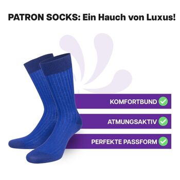 Chaussettes de luxe pour hommes en bleu de PATRON SOCKS - ÉLÉGANTES, DURABLES, SPÉCIALES ! 2