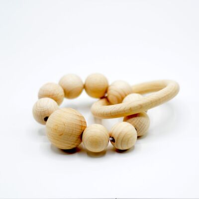 Wooden rattle Bracelet: natural