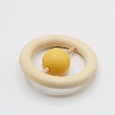 Clac-Clac wooden rattle: ocher