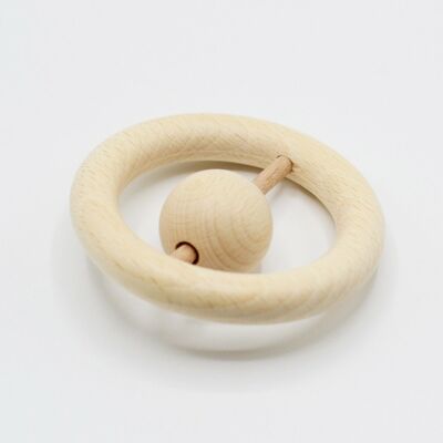 Clac-Clac wooden rattle: Natural
