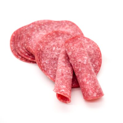 Salame pregiato affettato