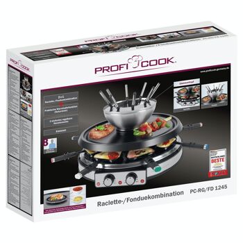 Appareil à raclette et fondue 8 personnes Proficook PC-RG/FD1245 11