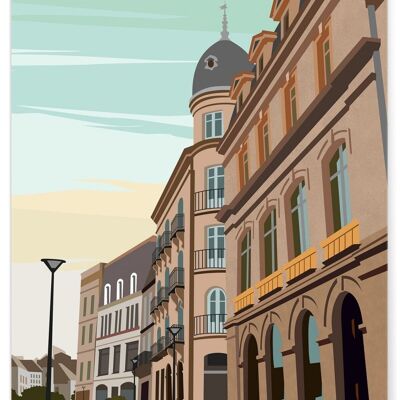 Illustrationsplakat der Stadt Brive-la-Gaillarde