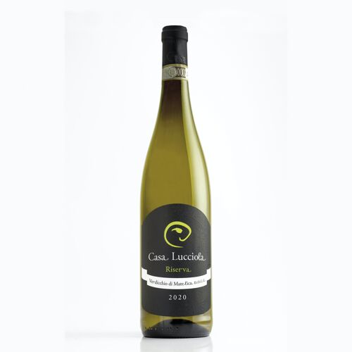 Casa Lucciola Riserva 2020, Vino Bianco Biologico, Verdicchio di Matelica DOCG, 13% Vol, bottiglia da 750 ml.