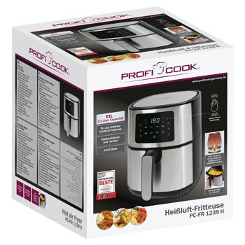 Friteuse à air chaud 5,5L avec écran tactile Proficook PC-FR1239H 24