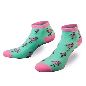 Chaussettes baskets Flamingo de PATRON SOCKS - CONFORTABLES, ÉLÉGANTES, UNIQUES ! 1