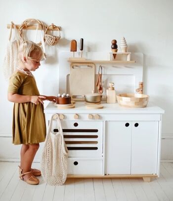 Jeu de cuisine en Bois Fabriquée à la main 2