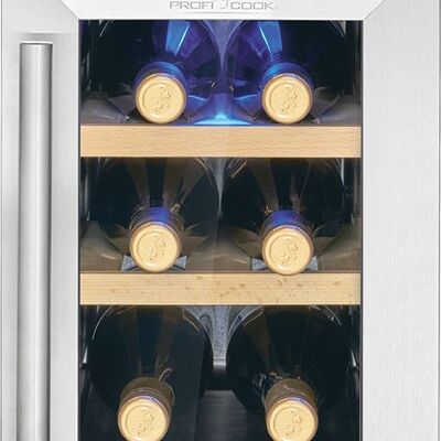 Vinoteca con puerta de cristal y pantalla LED 17L Proficook PC-WK1231