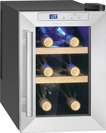 Cave à vin avec porte vitrée et écran LED 17L Proficook PC-WK1231 3