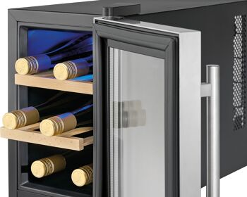 Cave à vin avec porte vitrée et écran LED 17L Proficook PC-WK1231 8