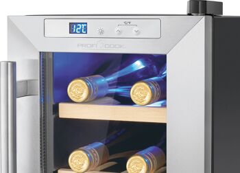 Cave à vin avec porte vitrée et écran LED 17L Proficook PC-WK1231 9