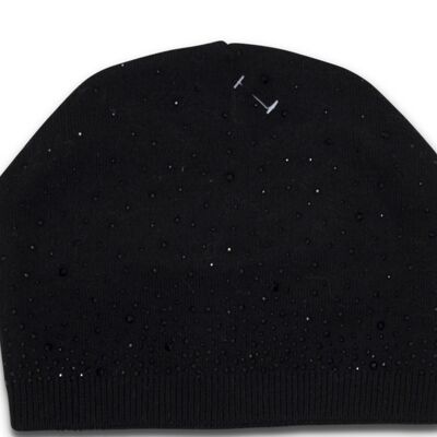 Diamante Beanie Mützen - SCHWARZ