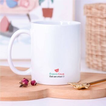 Mug blanc "Coeur en fleurs Mamie" 2