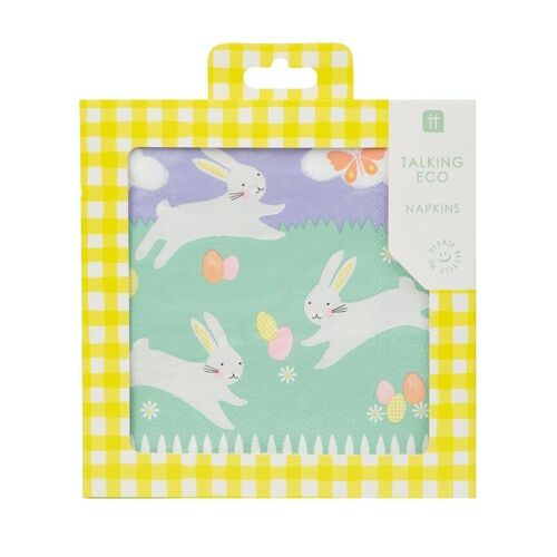 Bunny Rabbit Easter Napkins - 20 Pack