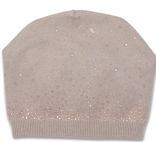 Diamante Beanie Hats - PINK