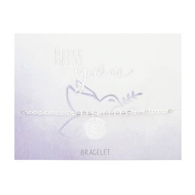 Bracelet - "Bless you" - silver pl. - dove 606767